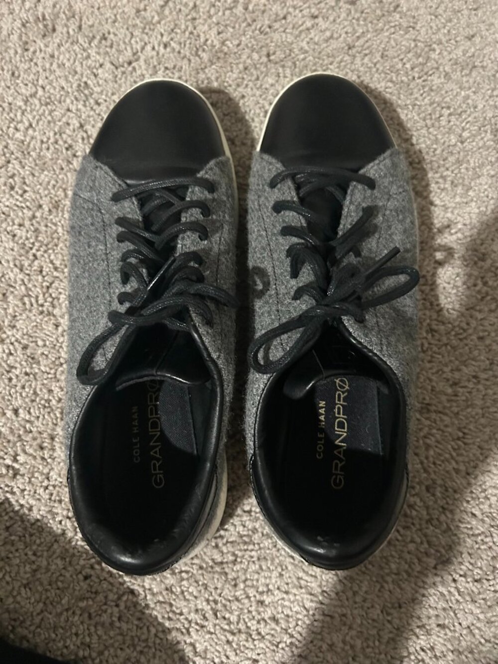 Cole Haan Faribault Woolen Mill Grandpro Gray Sneakers Men's 10m